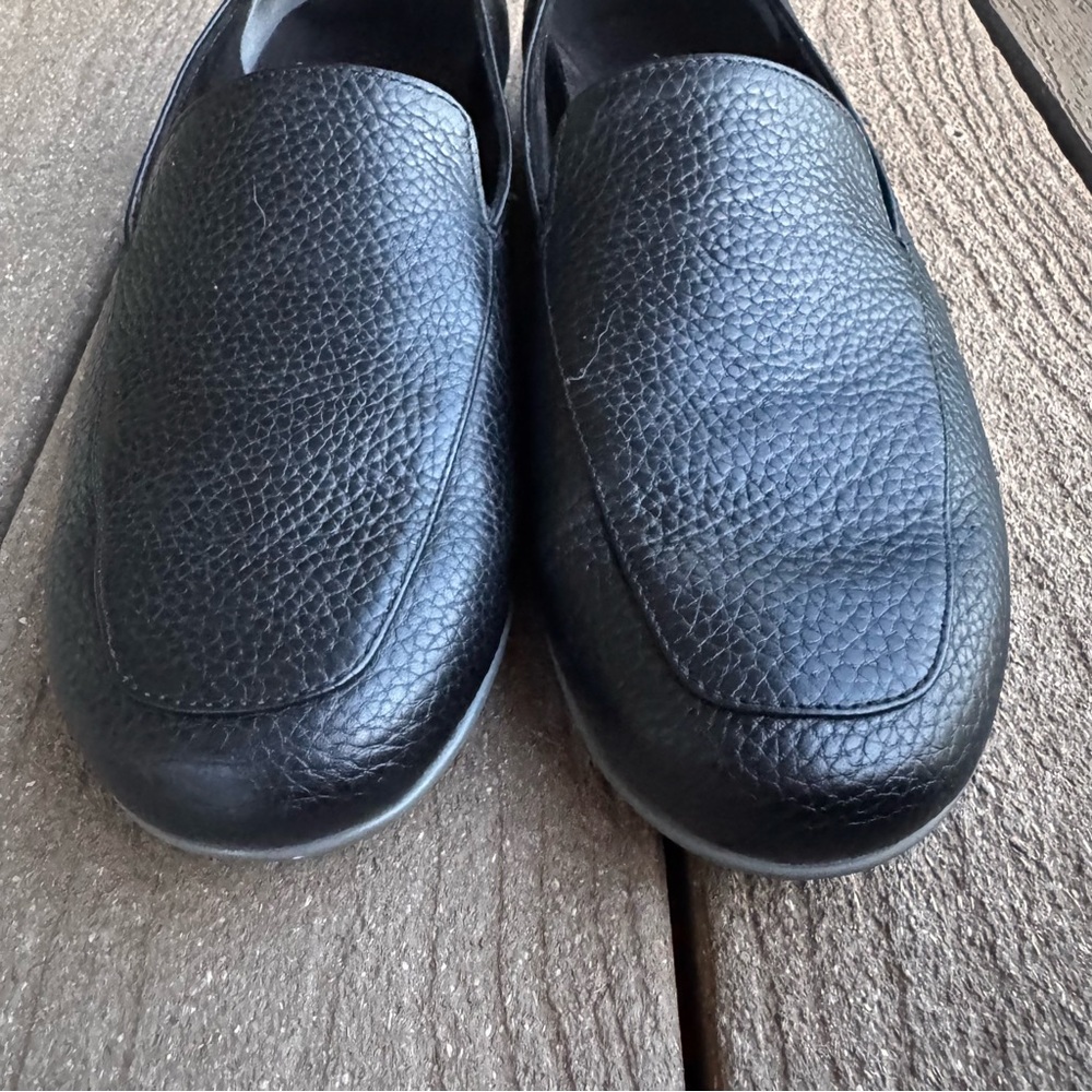 Vionic Elora Black Leather Driving Loafers Size 9.5 Slip On Shoes Flats - Picture 5 of 9